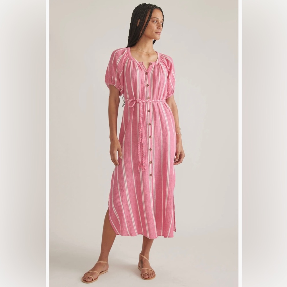 Marine Layer Pink Gauze Dress